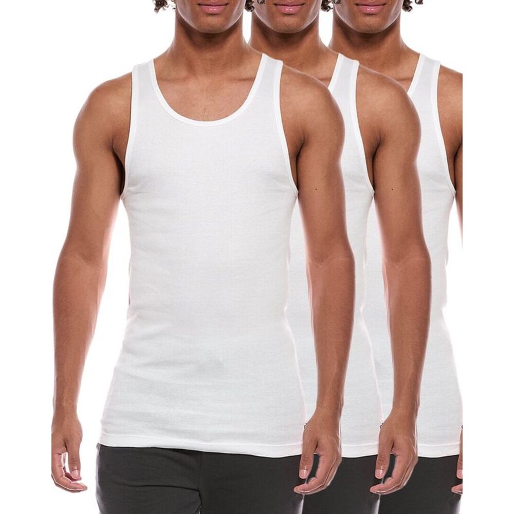 Calvin Klein Mens  Tank 3-Pack, White